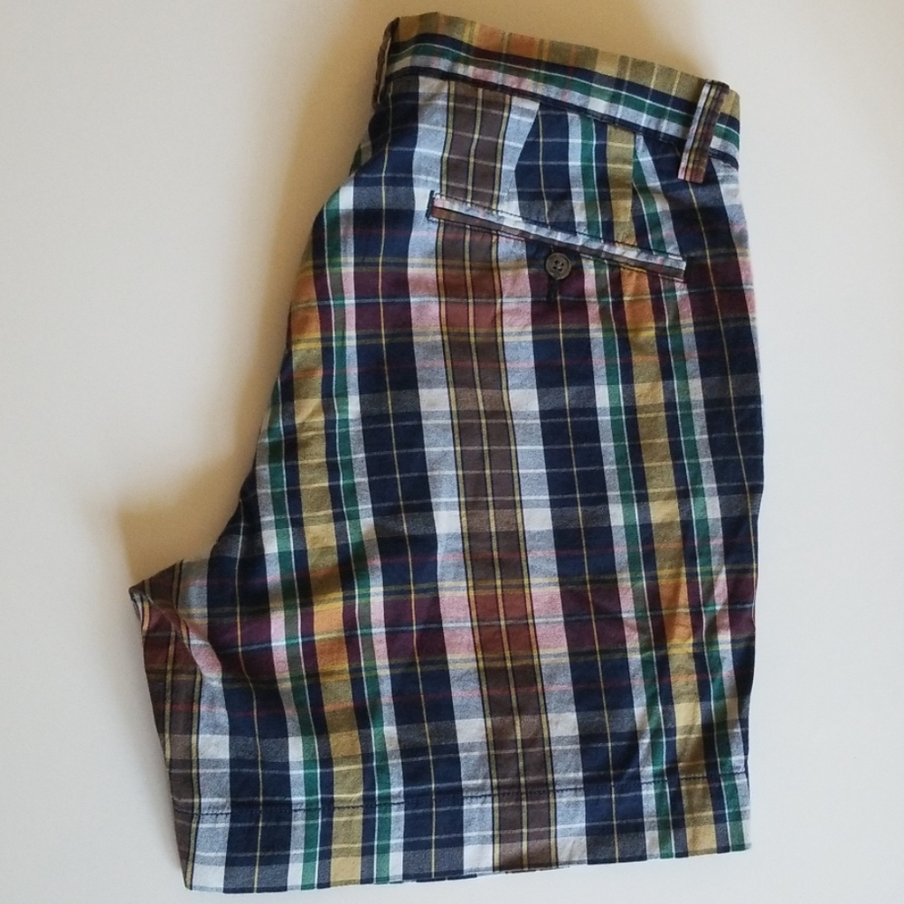 Men's Polo Madras Shorts - Picture 1 of 6